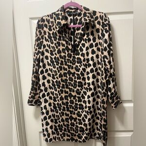 Zara Leopard Tunic/Dress. Sz M